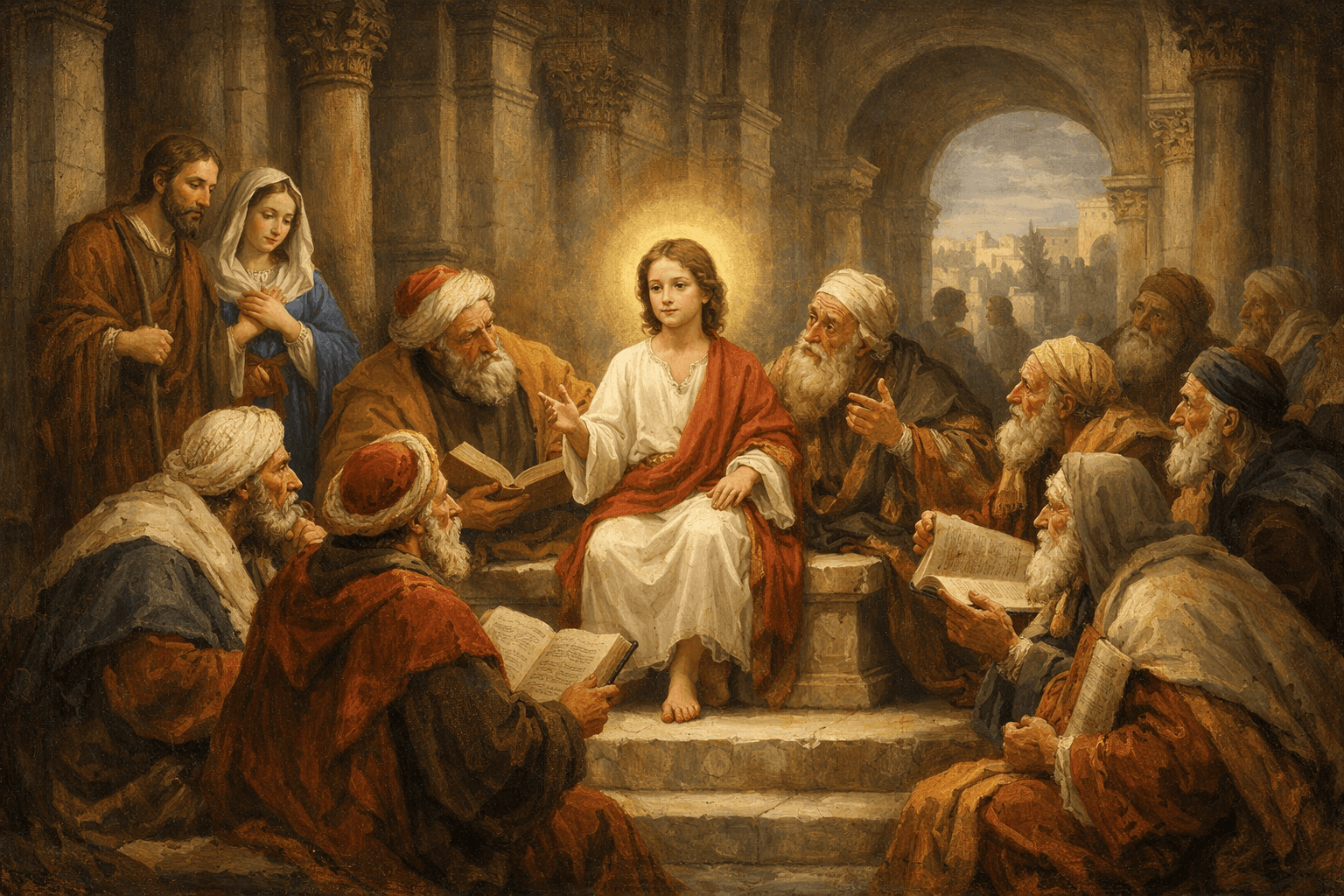 The Child Jesus found in the Temple